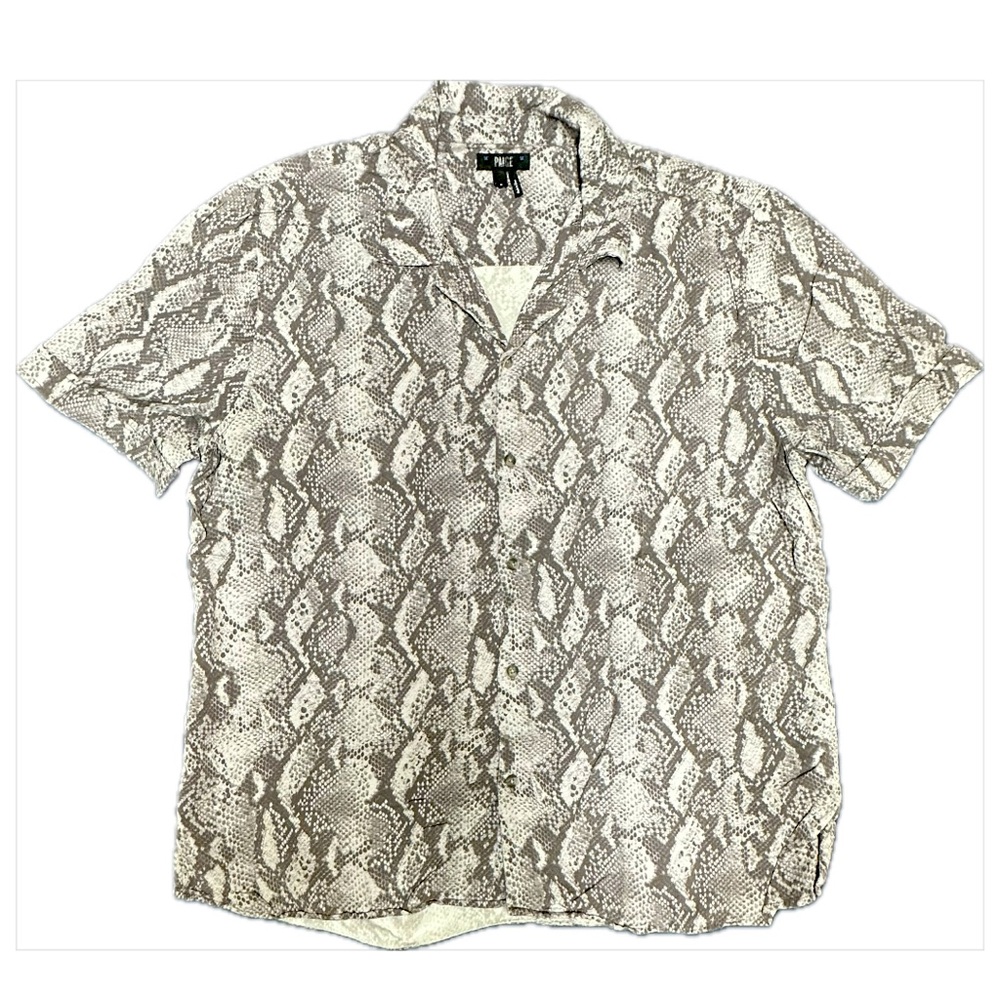 Paige Men’s Landon Shirt Porcelain Light Weight (Size: Large)